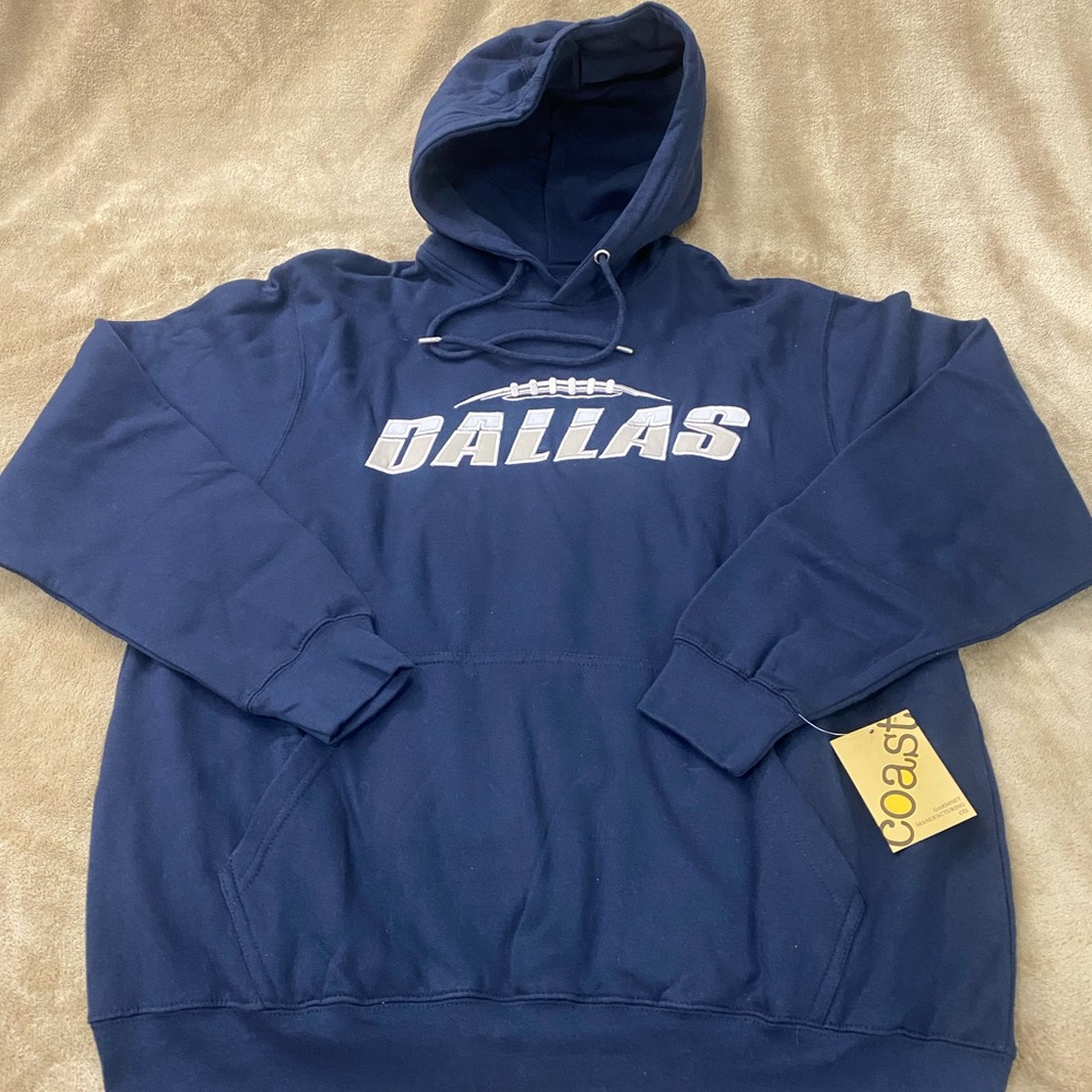 Dallas Cowboys Large Mens Navy Blue Hoodie.